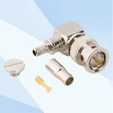 BNC Right Angle Crimp Plug Belden 1855A Belden 4855R Belden 4855P 75 Ohm 12G Optimized   031-70544-12G