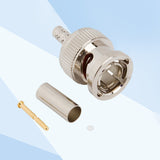 BNC Straight Crimp Plug Belden 1855A Belden 4855R Belden 4855P 75 Ohm 12G Optimized  031-70537-12G